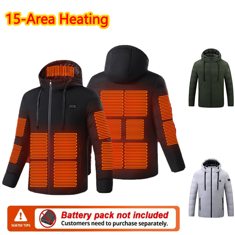 15 Area Heated Winter Hooded J - đánh giá và giá Outdoor Sport Jacket Men