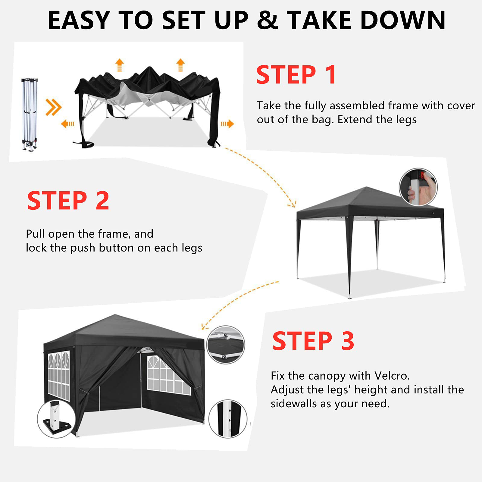10x10FT Pop up Canopy Tent, 10 - đánh giá và giá Outdoor Sports Center